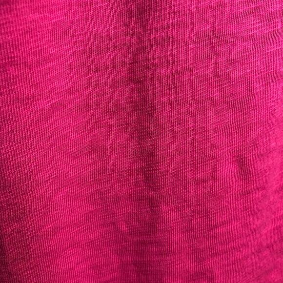 Soft Surroundings bright pink keyhole back v neck top size Petite Extra Large XL - Picture 11 of 13
